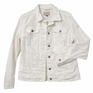 Universal Thread White Denim Jacket Women M Classic Trucker Jean Jacket